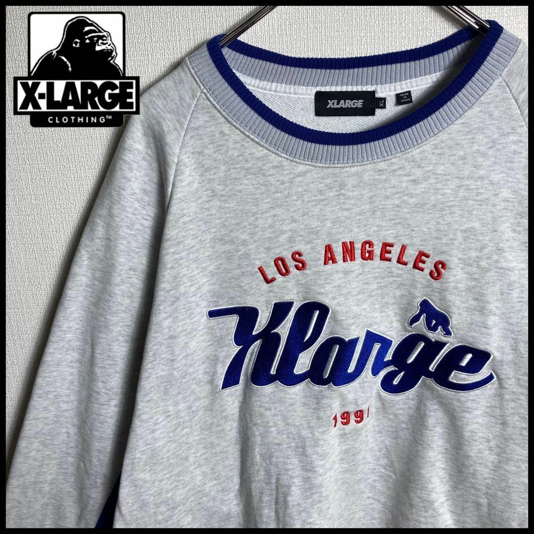 希少☆即完売品☆XLARGE スウェット ビック刺繍ロゴ サイズM-