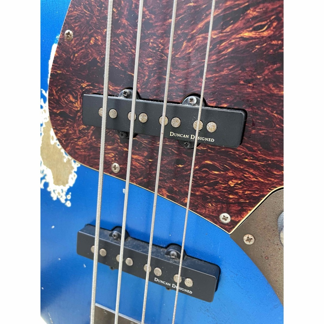 SQUIER(スクワイア)のレリック加工　Squier スクワイヤー　ジャズベース　ベース　ブルー　 楽器のベース(エレキベース)の商品写真