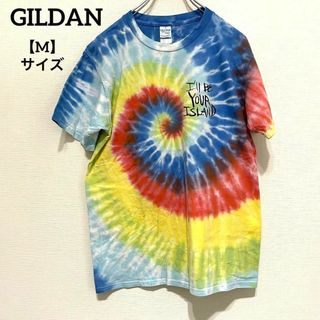 K469 GILDAN ギルダン 半袖 タイダイ柄 プリント Tシャツ Mサイズ(Tシャツ(半袖/袖なし))