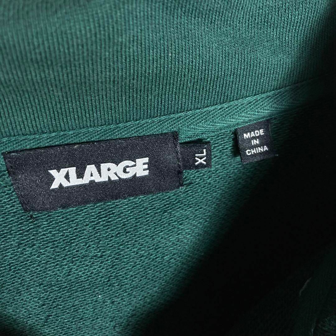 希少　XLARGE エクストララージ スウェット ハーフジップ 刺繍ロゴ