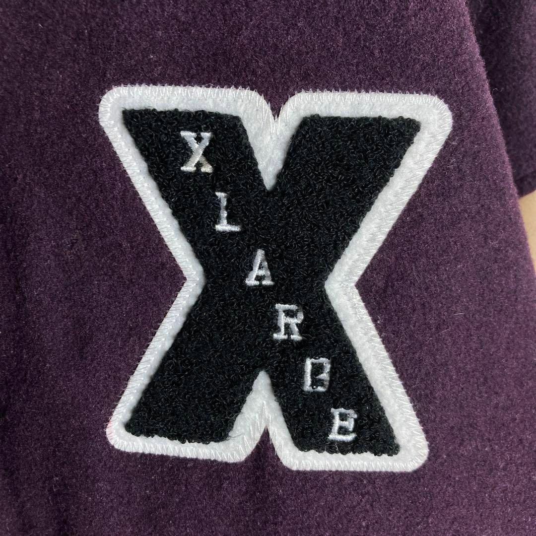 XLARGE(エクストララージ)の【希少XLサイズ】エクストララージ　スタジャン　袖切り替えパイルロゴ　即完モデル メンズのジャケット/アウター(スタジャン)の商品写真