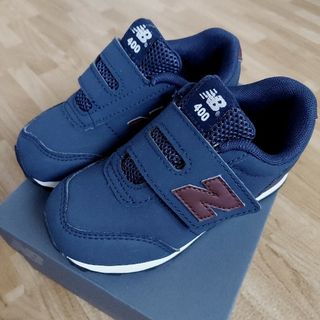 ニューバランス(New Balance)の箱なし 15.5㎝【new balance】ベロクロスニーカー　ネイビー×エンジ(スニーカー)