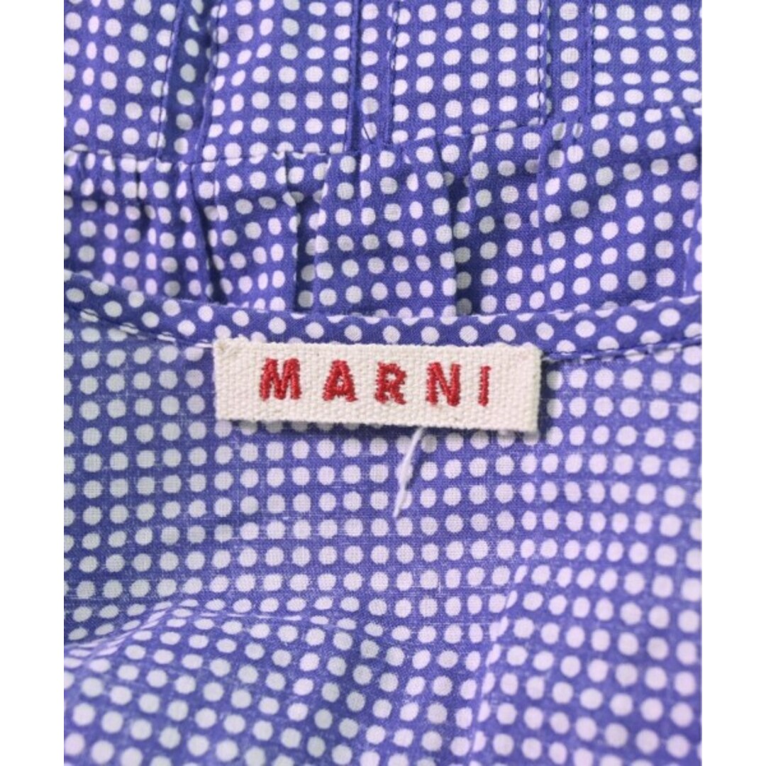 Marni(マルニ)のMARNI マルニ シャツ 4 紺x白(総柄) 【古着】【中古】 キッズ/ベビー/マタニティのキッズ服女の子用(90cm~)(ブラウス)の商品写真