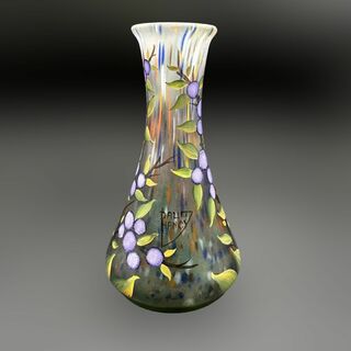 ドームナンシー　鶴首　花瓶　高さ　21m 被せガラス　アンテルカレール