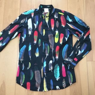 【ポールスミス Paul Smith】シャツ フェザーシャツ 総柄 レインボー