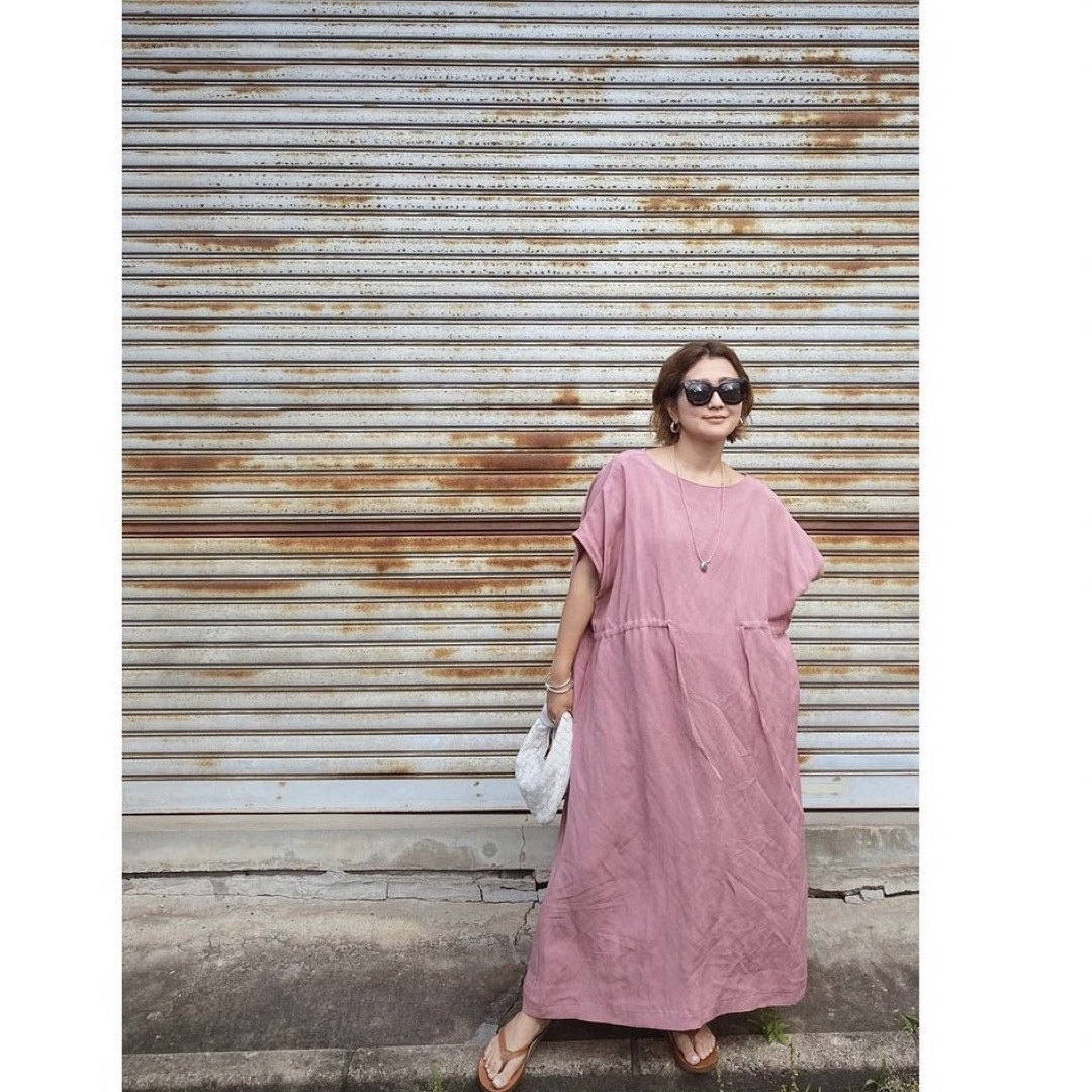 TODAYFUL(トゥデイフル)のT.japan linen color dress ピンク レディースのワンピース(ロングワンピース/マキシワンピース)の商品写真