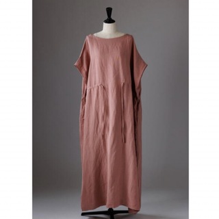 トゥデイフル(TODAYFUL)のT.japan linen color dress ピンク(ロングワンピース/マキシワンピース)