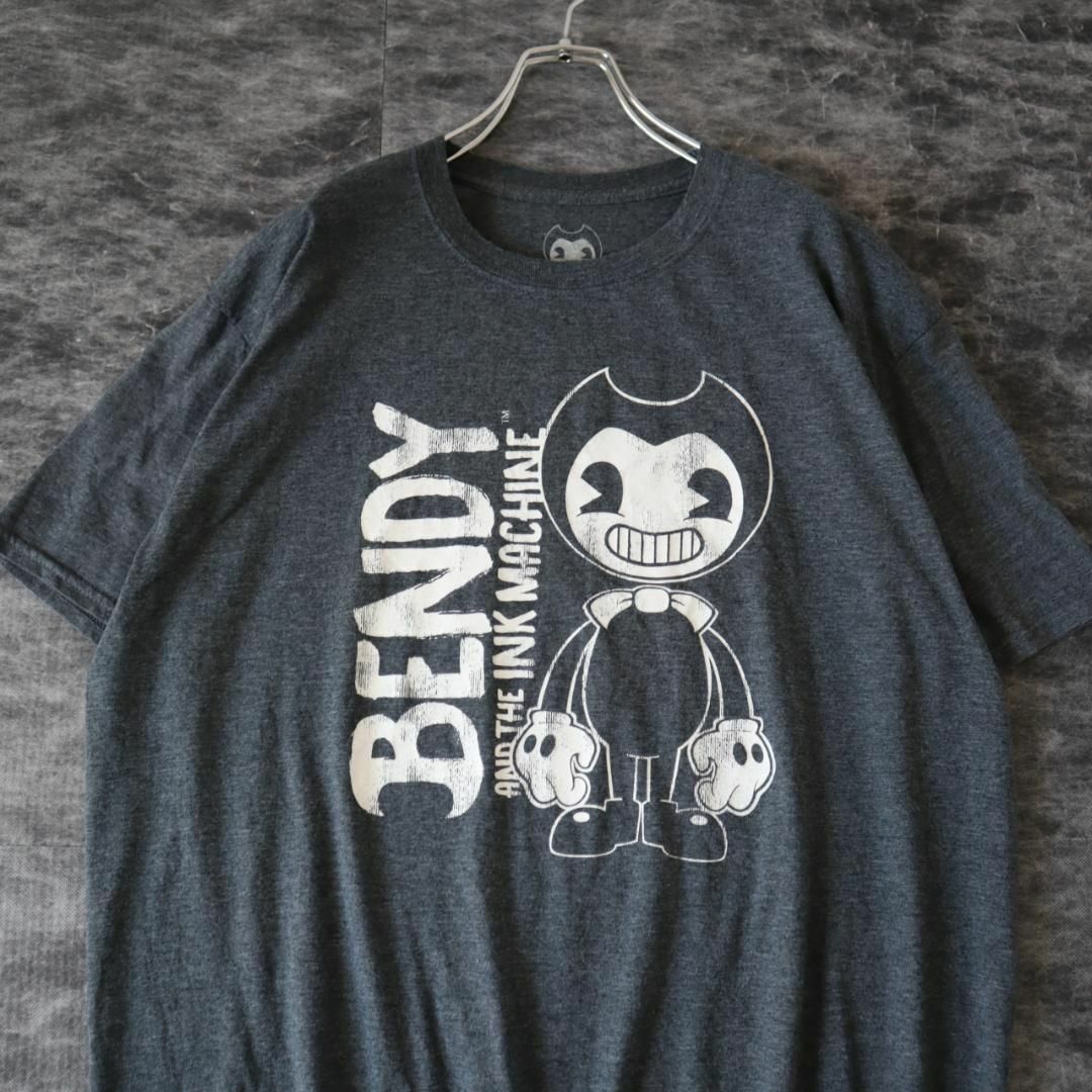 ART VINTAGE(アートヴィンテージ)の【BENDY】ベンディ カートゥーン プリント ルーズ Tシャツ グレー XL メンズのトップス(Tシャツ/カットソー(半袖/袖なし))の商品写真