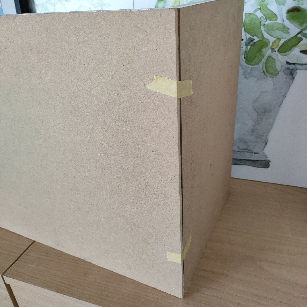 スポットライト付き♪ 組立式 MDF ドールハウス 背景ボード 強めシャー