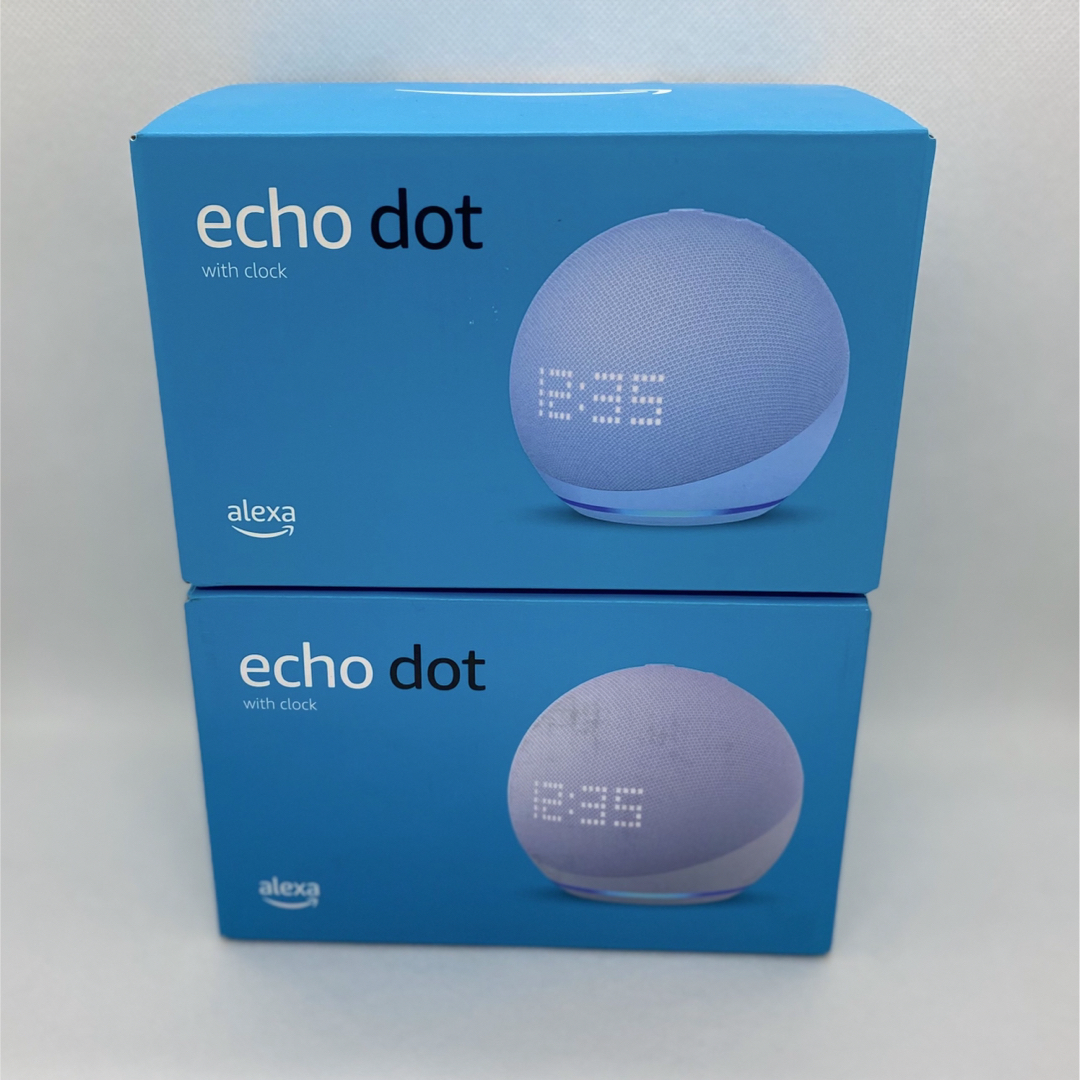 新品未開封　第5世代　Echo Dot with clockグレーシャーホワイト