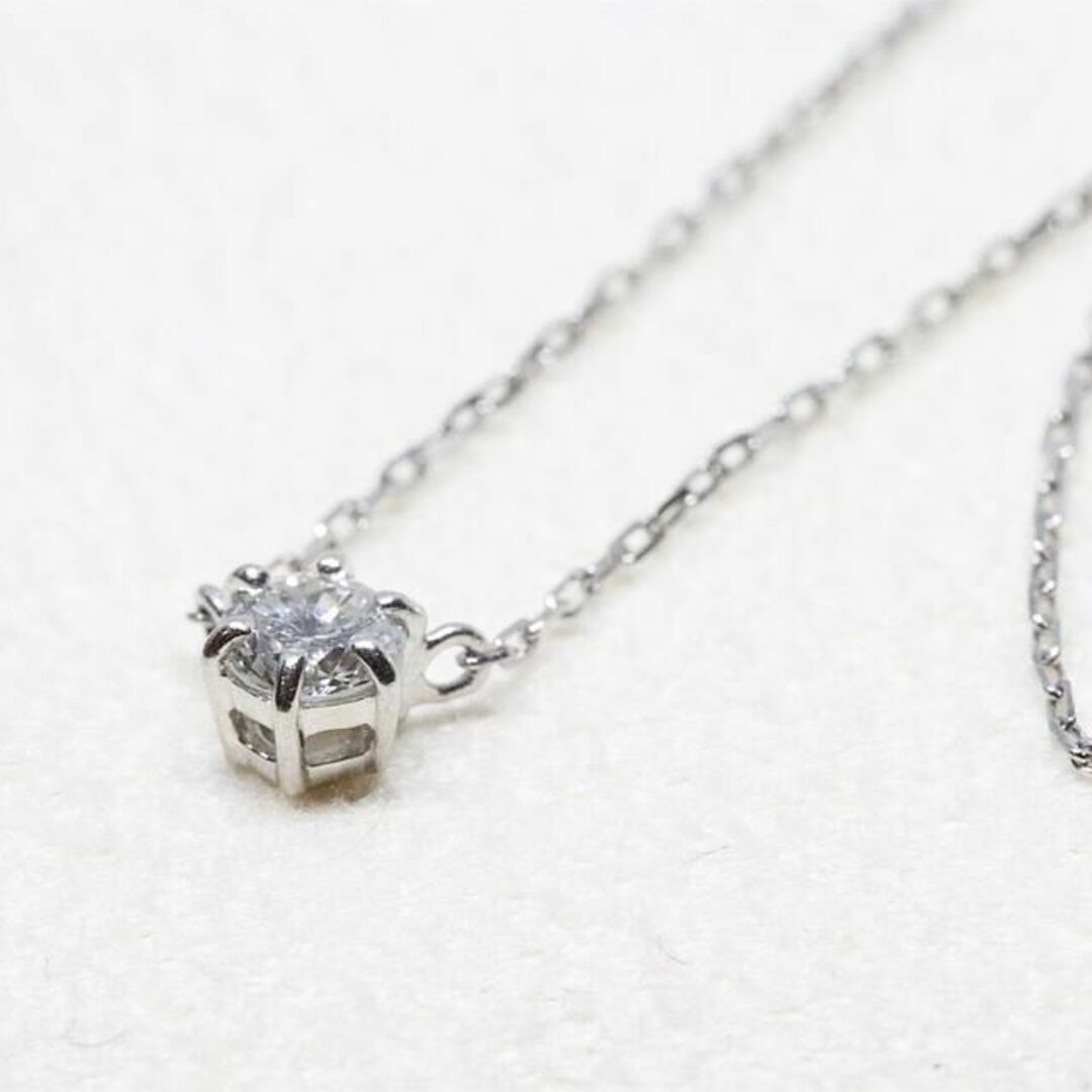 ヴァンドーム青山 一粒ダイヤ VI ヴイアイ ネックレス 0.1ct プラチナ