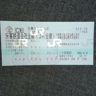 18切符 残り２回分 匿名発送(鉄道乗車券)