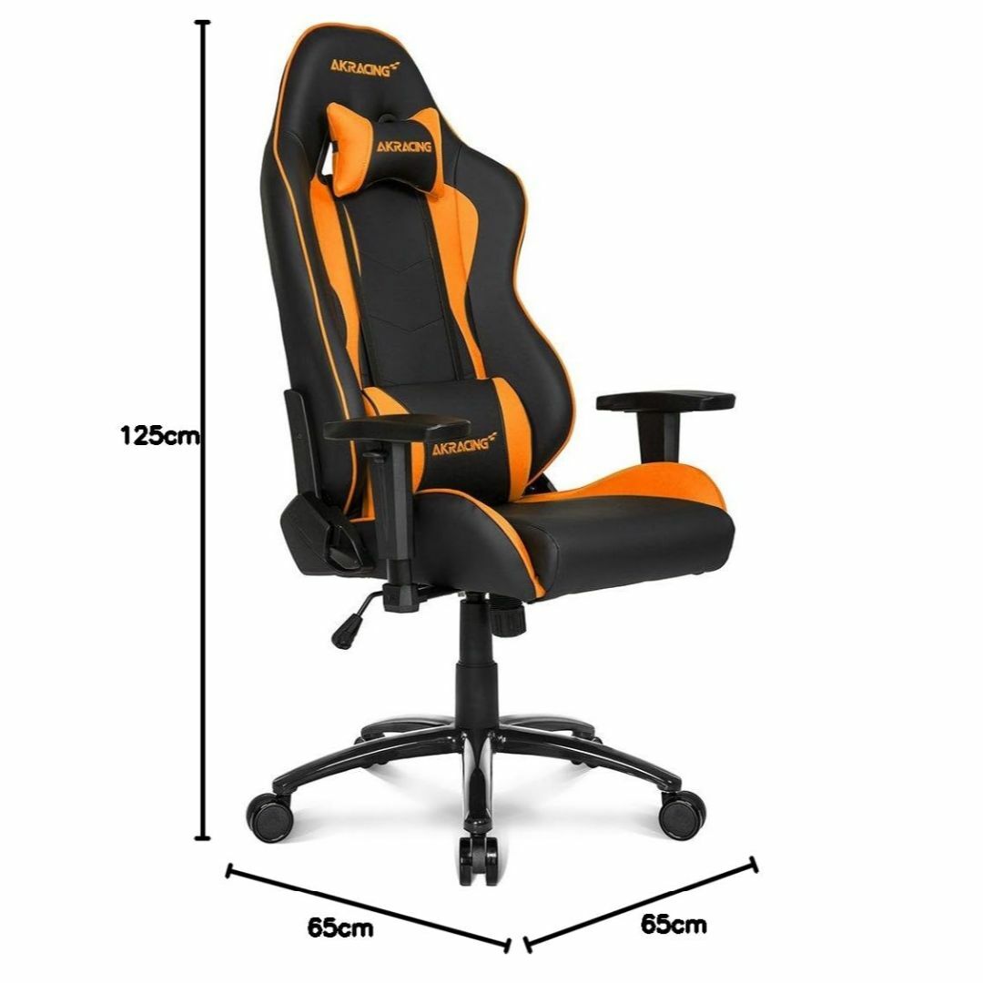 【色: ORANGE】AKRacing ゲーミングチェア デスクチェア オレンジ インテリア/住まい/日用品のオフィス家具(その他)の商品写真