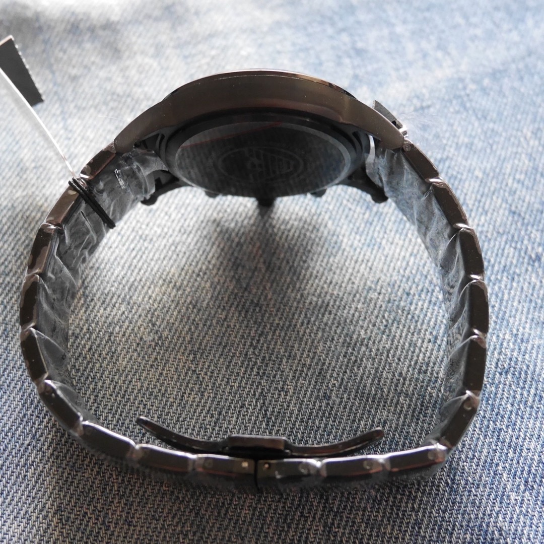Emporio Armani(エンポリオアルマーニ)の【EMPORIO ARMANI】エンポリオアルマーニ メンズ時計 ブラック 黒 メンズの時計(腕時計(アナログ))の商品写真