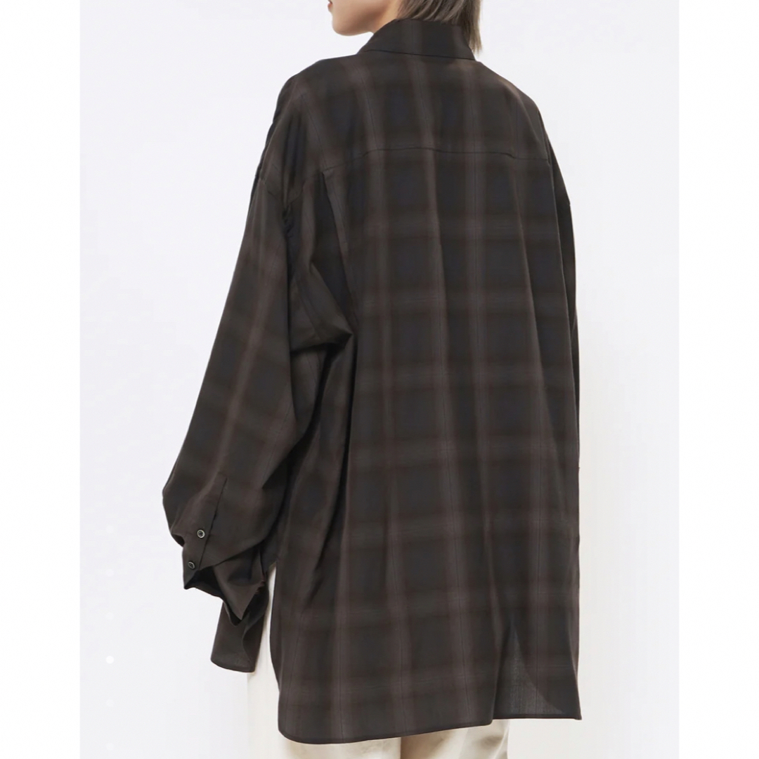 stein Check Oversized Down Pat Shirt M