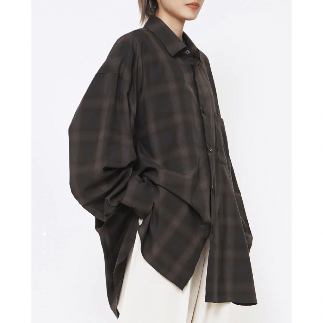 stein Check Oversized Down Pat Shirt M