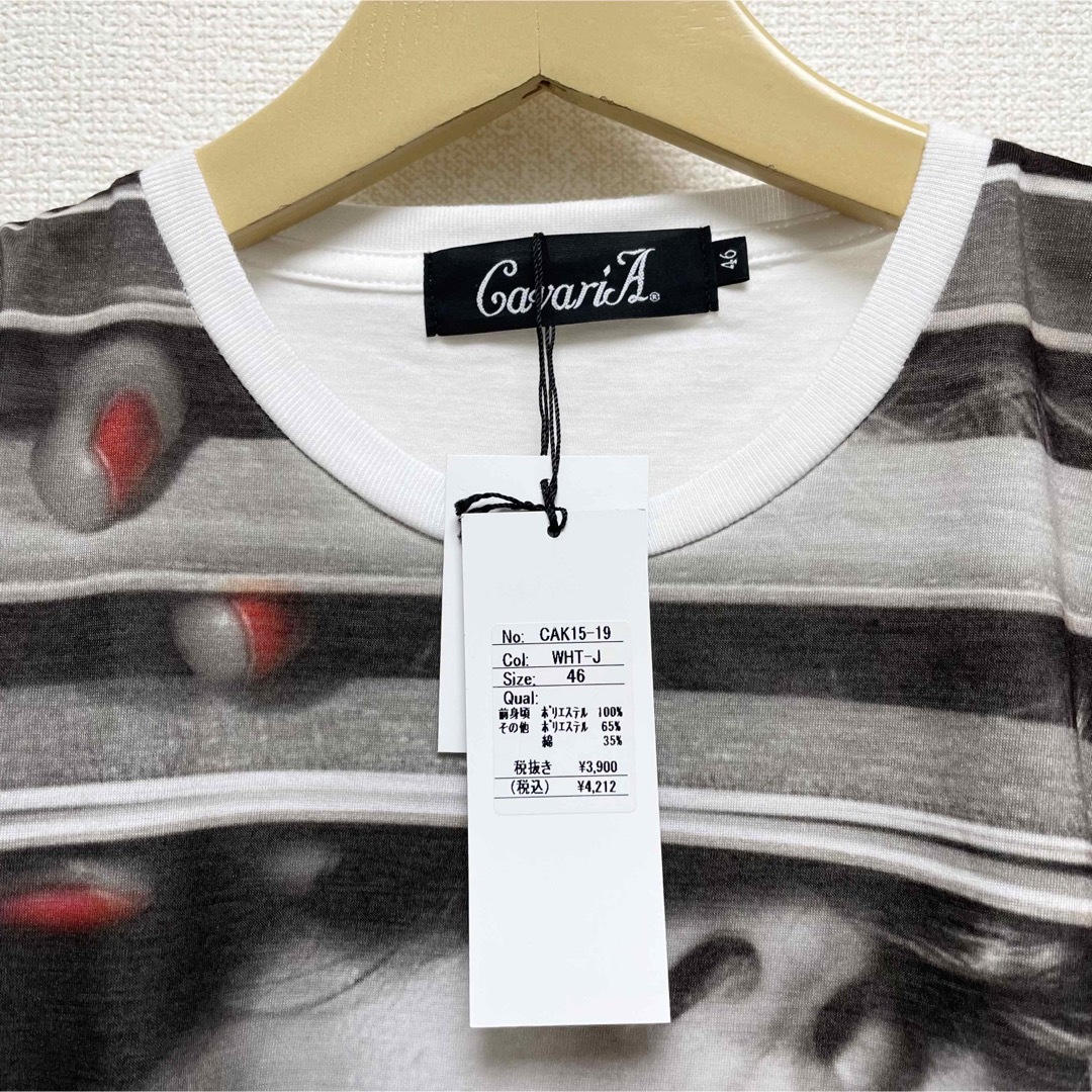 CavariA(キャバリア)のcavariA 半袖Tシャツ　プリントTシャツ　半袖カットソー メンズのトップス(Tシャツ/カットソー(半袖/袖なし))の商品写真