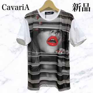 キャバリア(CavariA)のcavariA 半袖Tシャツ　プリントTシャツ　半袖カットソー(Tシャツ/カットソー(半袖/袖なし))