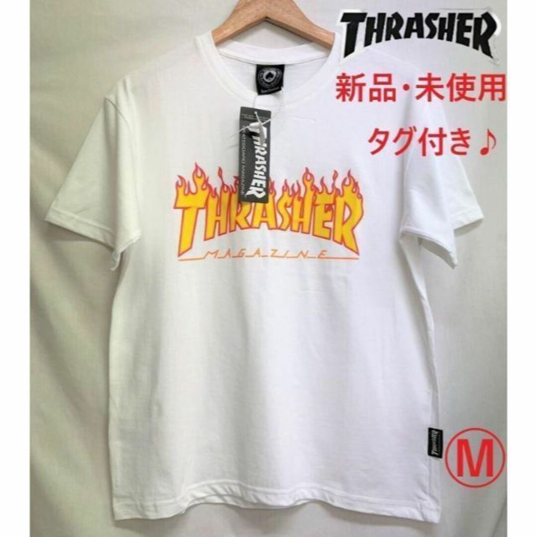 スラッシャー 半袖 Tシャツ Mサイズ スケボー ストリート 白 ホワイト | フリマアプリ ラクマ