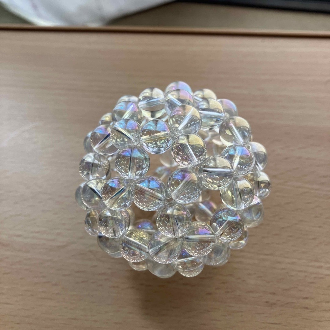 神聖幾何学 フラーレン  レインボーオーラ水晶10ミリ玉