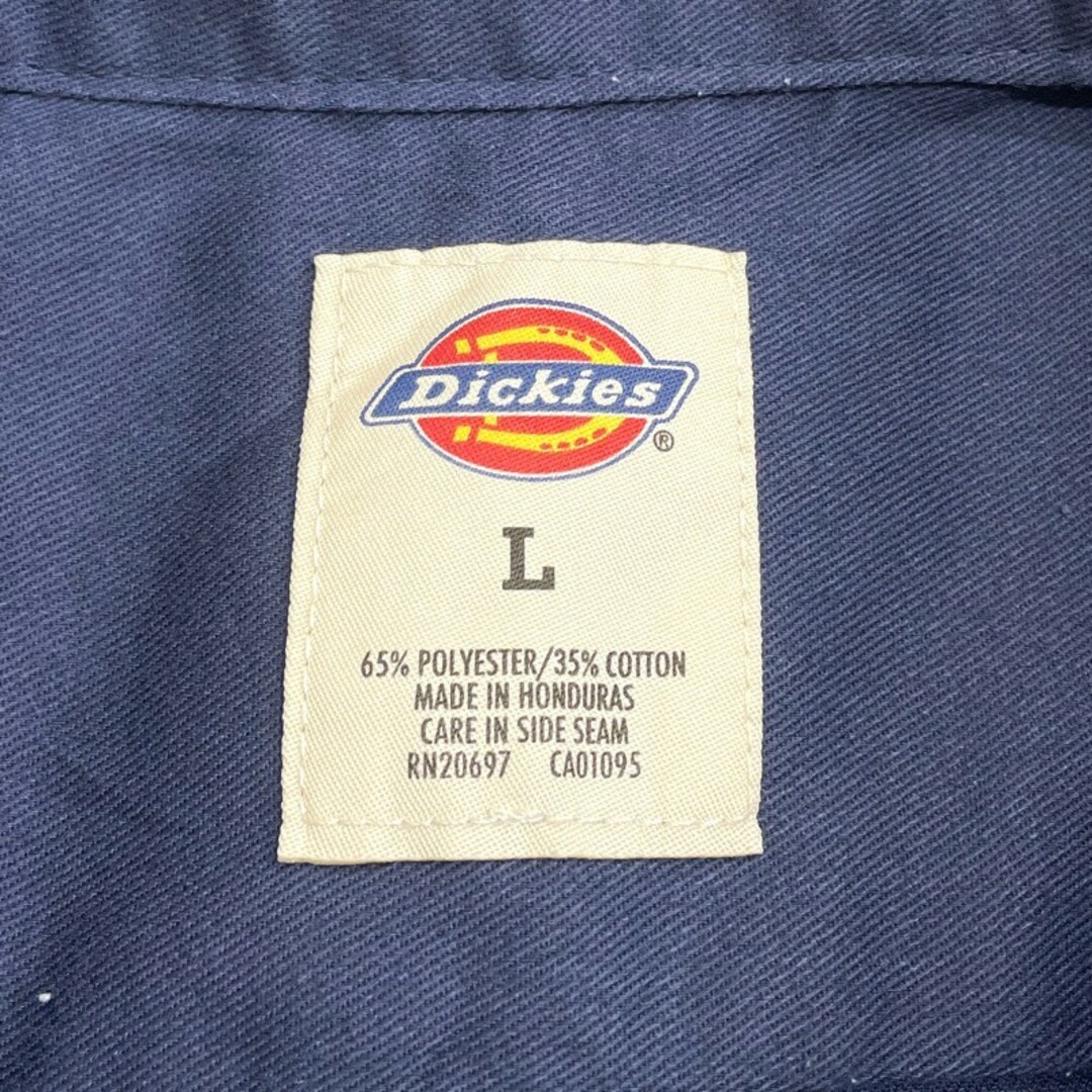 ディッキーズ 無地 ワーク メンズ ネイビー XL シャツ USA 半袖