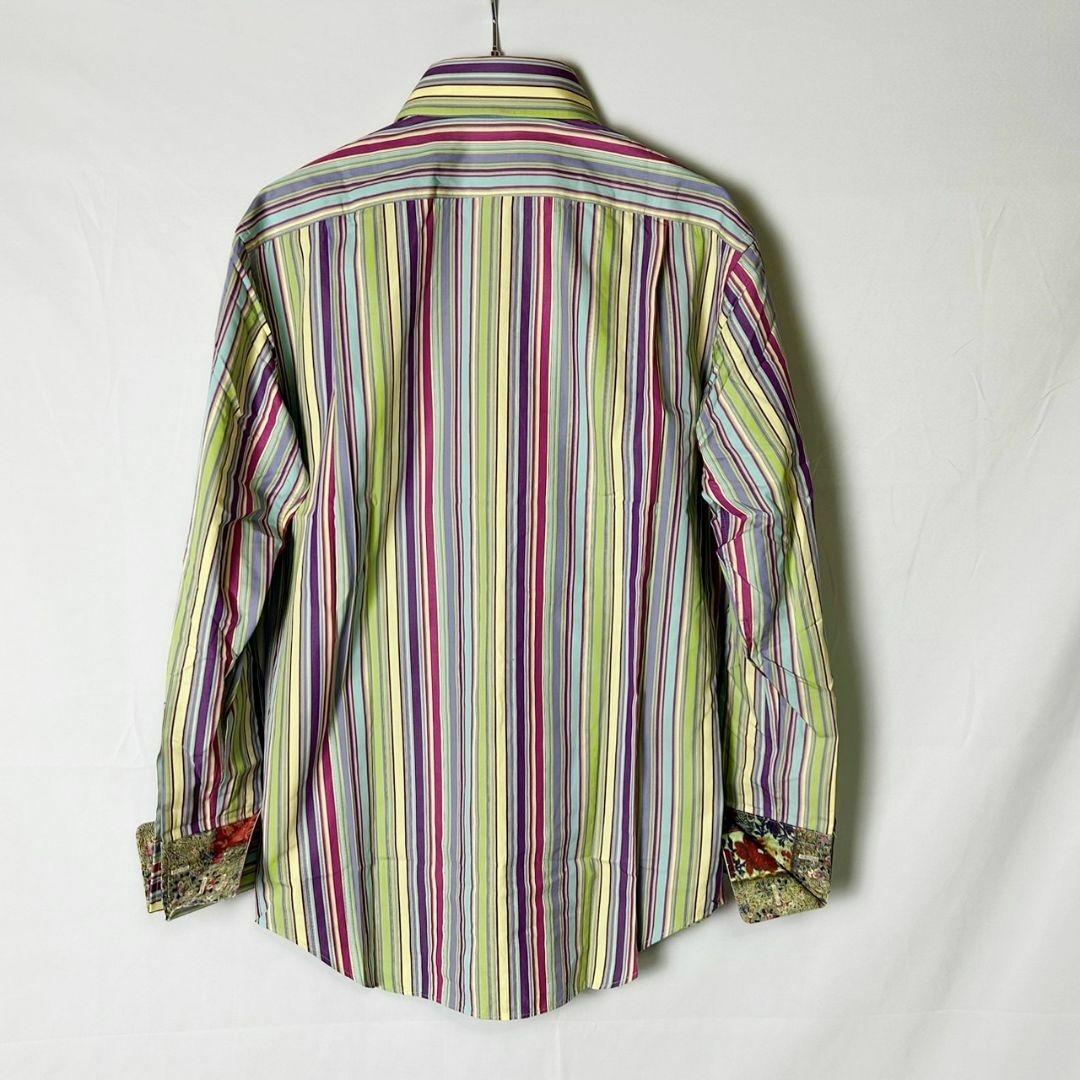 Paul Smith LONDON マルチストライプ ダブルカフス シャツ M