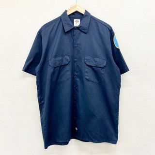 ディッキーズ(Dickies)のUS古着 ディッキーズ Dickies ワークシャツ 半袖 ALABAMA GREAT SEAL ワッペン サイズ：メンズ L ネイビー【中古】(シャツ)