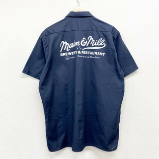 ディッキーズ(Dickies)のUS古着 ディッキーズ Dickies ワークシャツ 半袖 企業 ロゴ プリント サイズ：メンズ L チャコールグレー【中古】(シャツ)