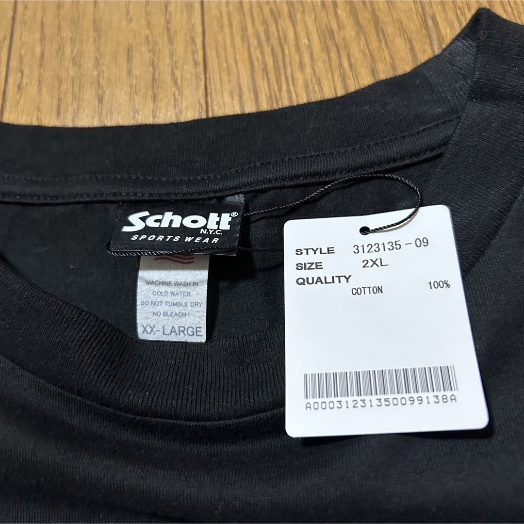 schott(ショット)の2XLサイズ！schott ショット古着半袖ワンスターTシャツ 黒 メンズのトップス(Tシャツ/カットソー(半袖/袖なし))の商品写真