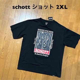 ショット(schott)の2XLサイズ！schott ショット古着半袖ワンスターTシャツ 黒(Tシャツ/カットソー(半袖/袖なし))