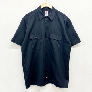 ディッキーズ(Dickies)のUS古着 ディッキーズ Dickies ワークシャツ 半袖 無地 サイズ：メンズ L ブラック【中古】(シャツ)