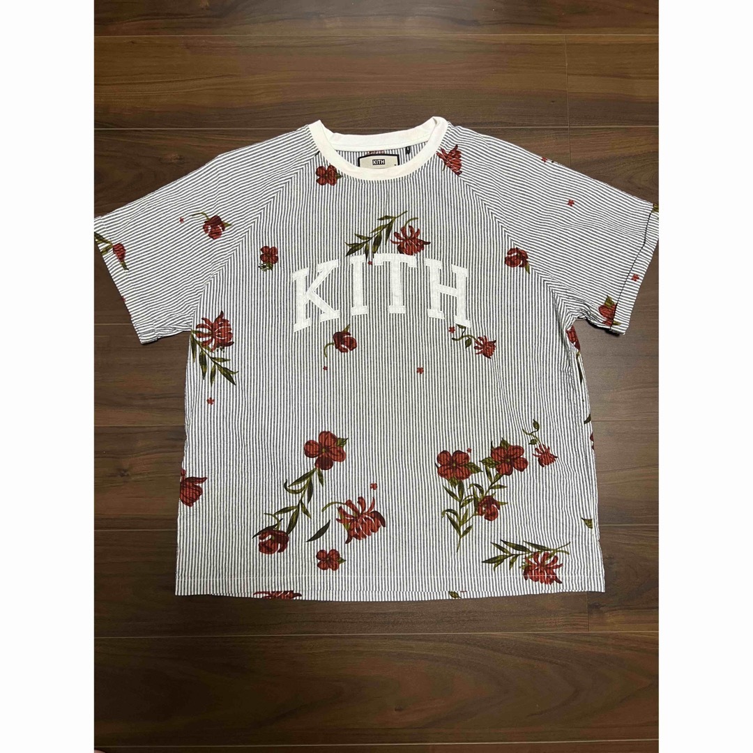 KITH Floral Seersucker Hardaway Tee M