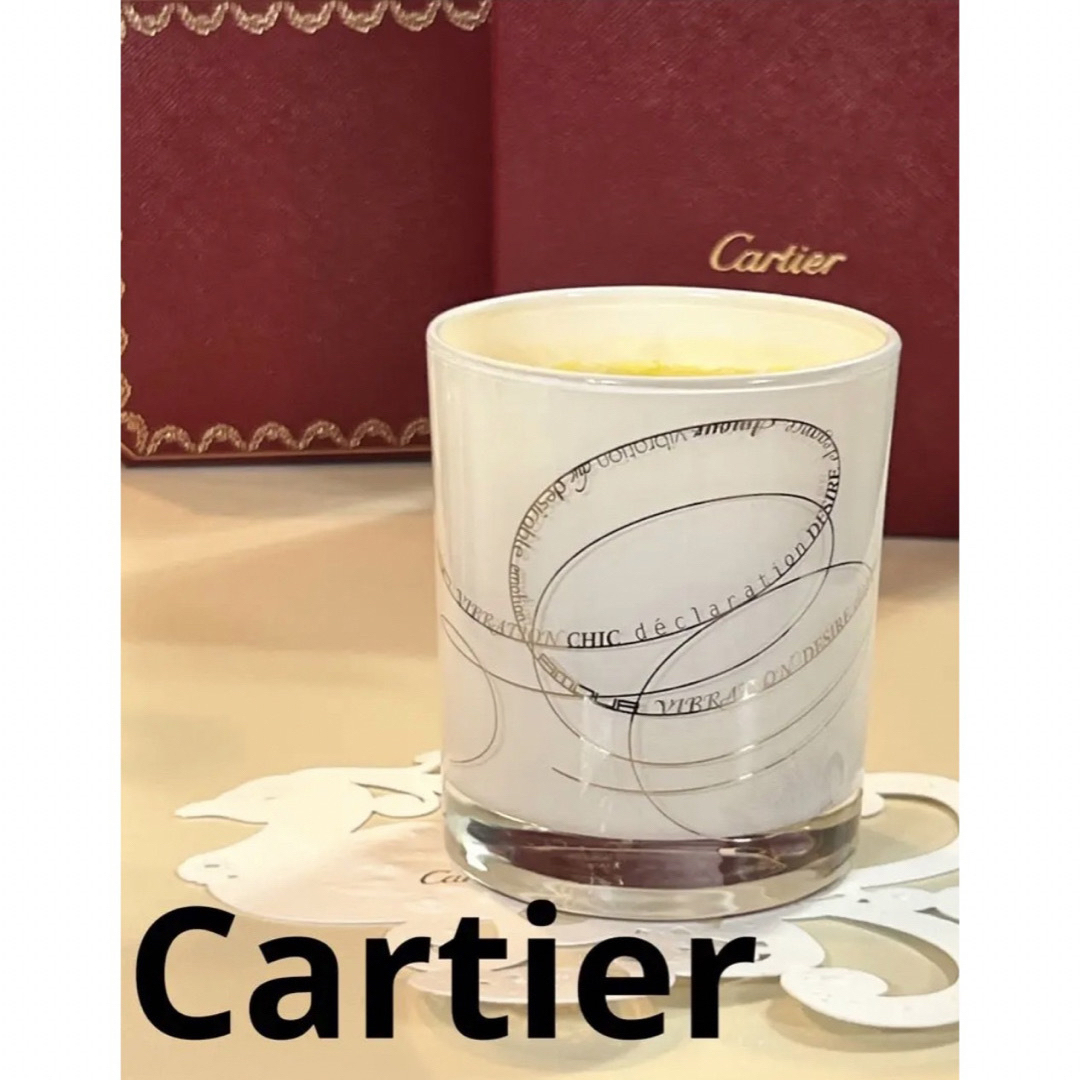 Cartier カルティエ　キャンドルホルダー　ガラス置物＆ジュエリー携帯ケース