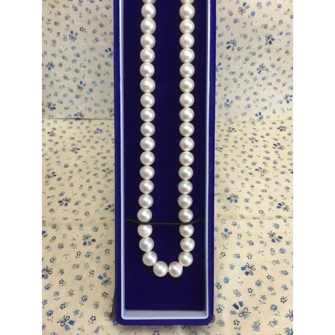 【良品】真珠ネックレス　本真珠　あこや真珠　ネックレス　ホワイト系　真珠　7mm
