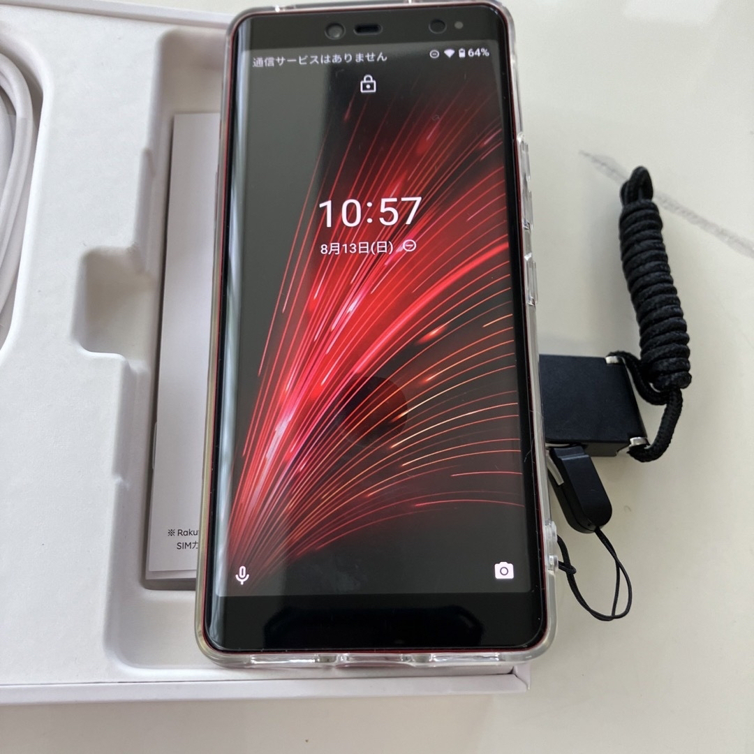 Rakuten(ラクテン)のRakuten Hand 5G Red P780 楽天モバイル スマホ/家電/カメラのスマートフォン/携帯電話(スマートフォン本体)の商品写真