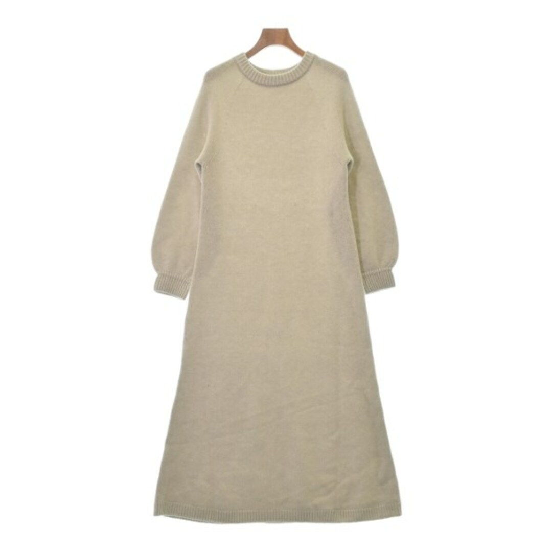 Plage プラージュ ワンピース 36(S位) ベージュ - ひざ丈ワンピース プラージュ OX キャミワンピース ノースリーブ ロング 36 S ベージュ