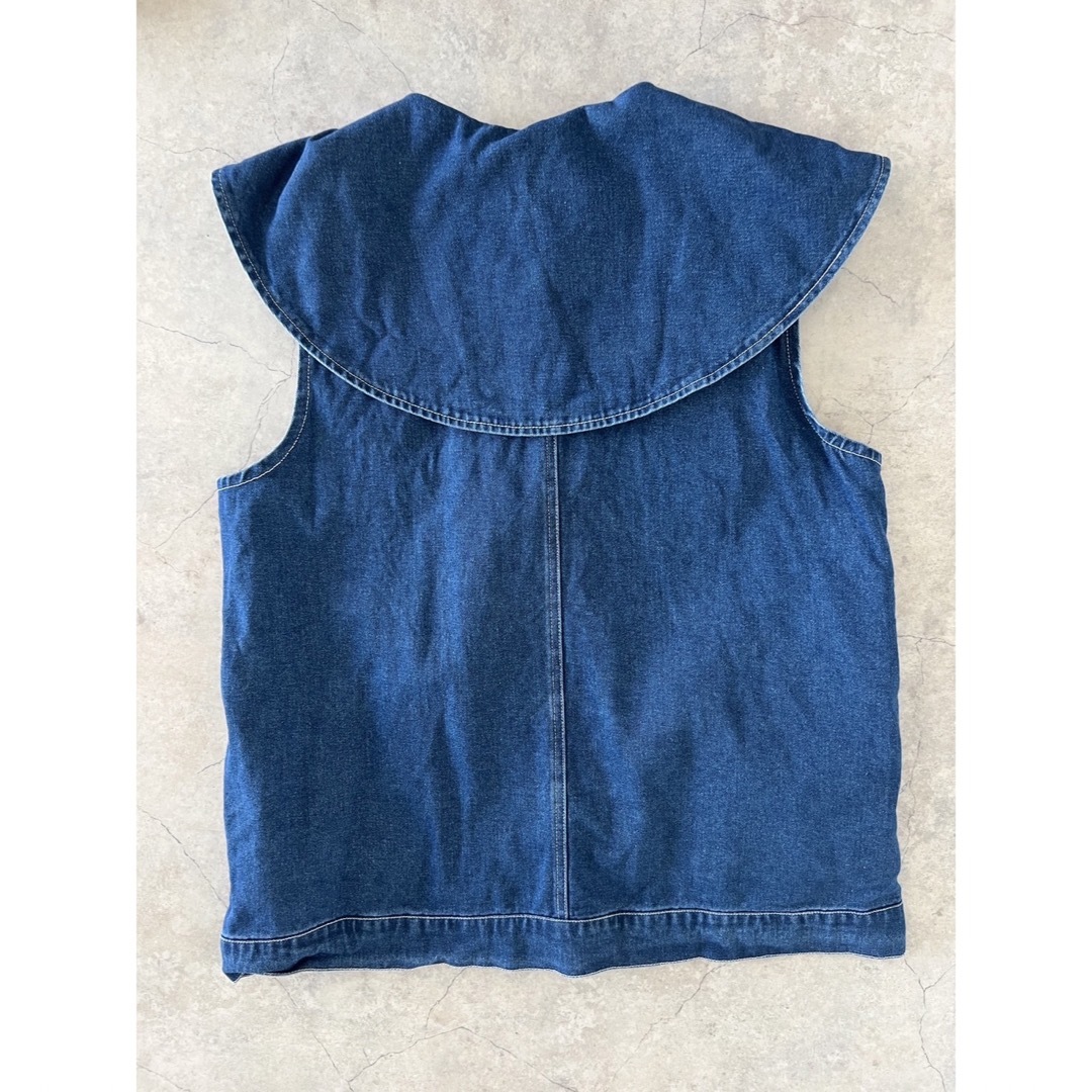 ヴィンテージライクビッグカラーデニムベストの通販 by 9's shop|ラクマ