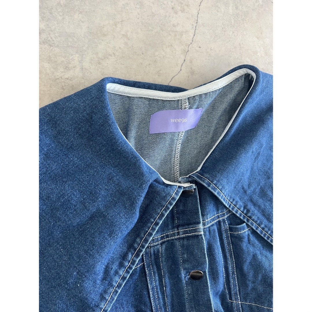 ヴィンテージライクビッグカラーデニムベストの通販 by 9's shop|ラクマ