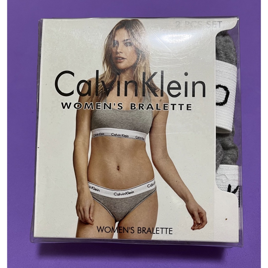 Calvin Klein(カルバンクライン)の新品激安　CalvinKlein カルバンクライン　ブラショーツ　グレー　M レディースの下着/アンダーウェア(ブラ&ショーツセット)の商品写真