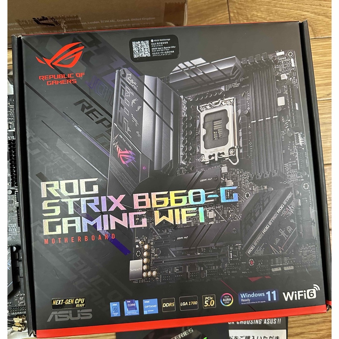 ASUS(エイスース)のCooldown様専用　mATX マザーボード ROG STRIX B660-G スマホ/家電/カメラのPC/タブレット(PCパーツ)の商品写真