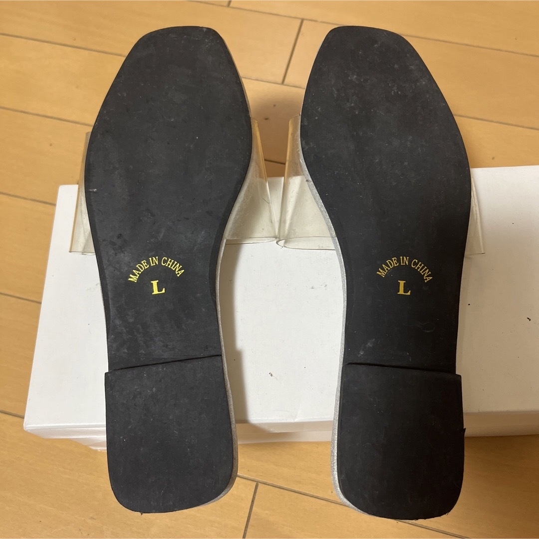 SESTO(セスト)のクリアサンダル シルバー Lサイズ フラットサンダル クリアフラットサンダル レディースの靴/シューズ(サンダル)の商品写真
