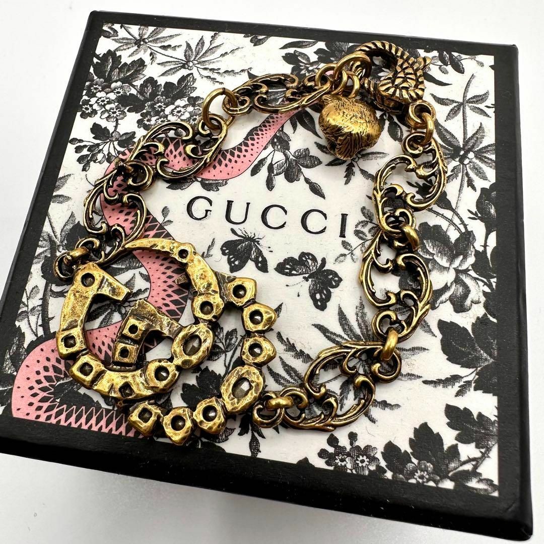Gucci - 極美品✨GUCCI グッチ クリスタルG ダブルG ブレスレット
