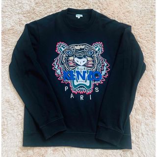 ケンゾー(KENZO)のKENZO ケンゾー タイガー ロゴ 刺繍 スウェット トレーナー ブラック M(スウェット)