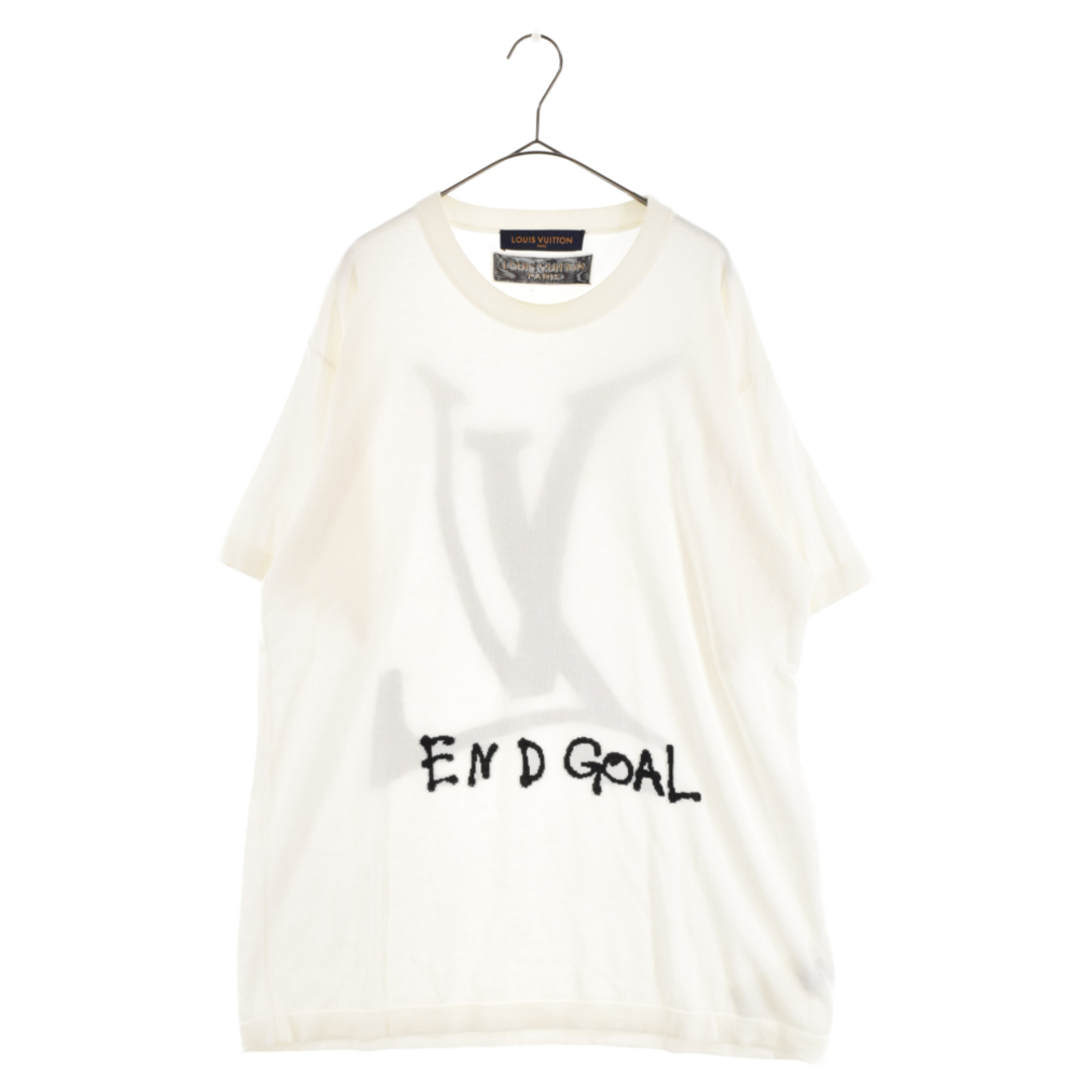 LOUIS VUITTON ルイヴィトン 21AW End Goal エンドゴール ニットTシャツ ホワイト RM212 GO5 HLN95W