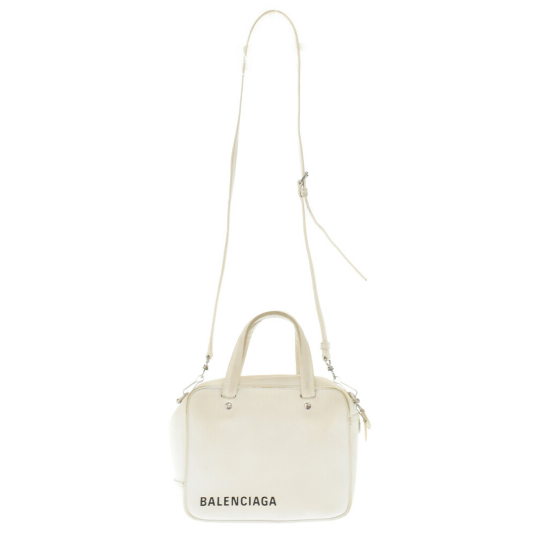 BALENCIAGA バレンシアガ トライアングルスクエア XS 2WAY レザー ハンドバッグ ショルダーバッグ ホワイト レディース 513995