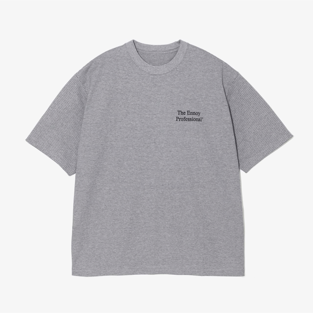 S/S Border T-Shirt (GRAY × BLACK) S