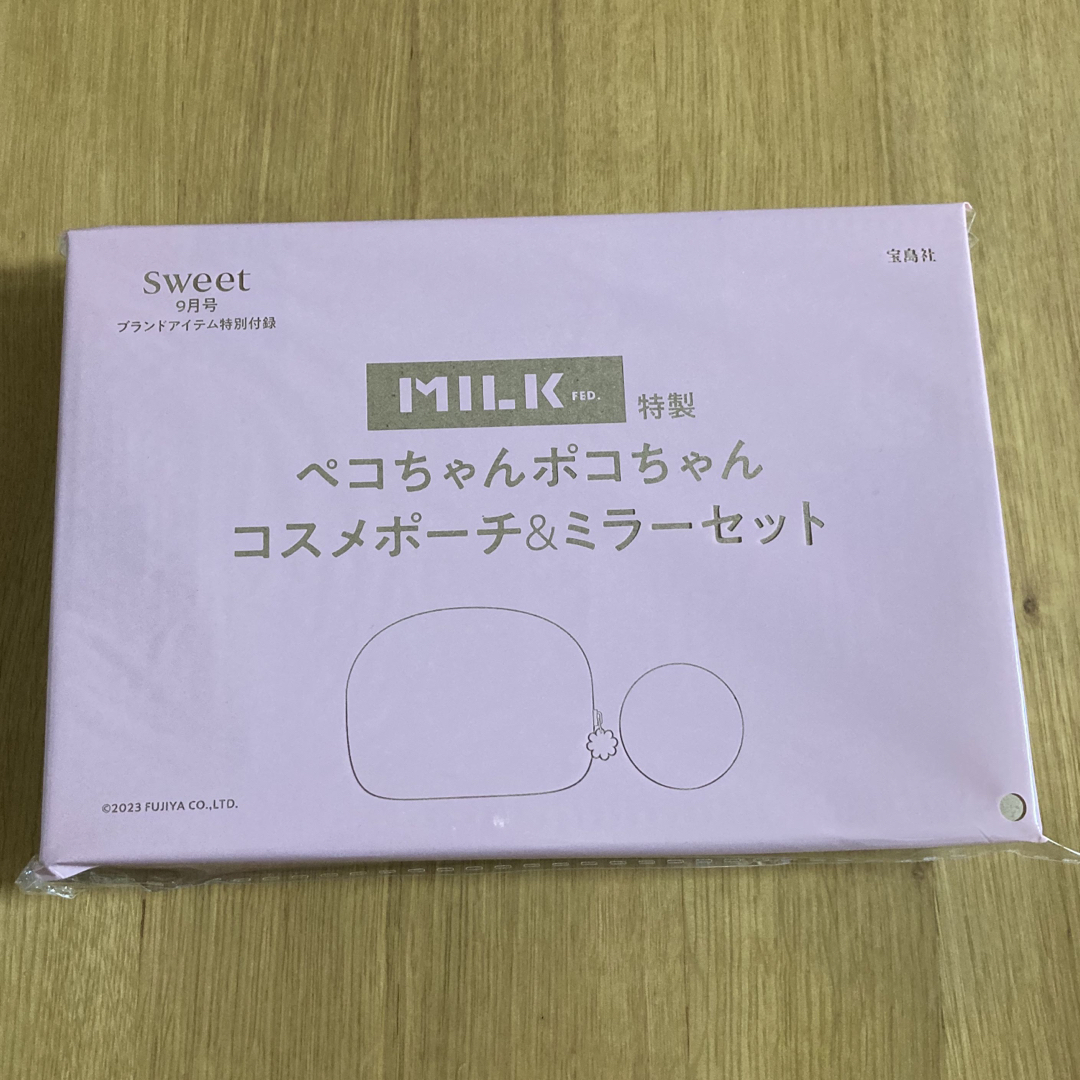 MILKFED.(ミルクフェド)のMILKFED.特製 ペコちゃんポコちゃん コスメポーチ＆ミラー レディースのファッション小物(ポーチ)の商品写真