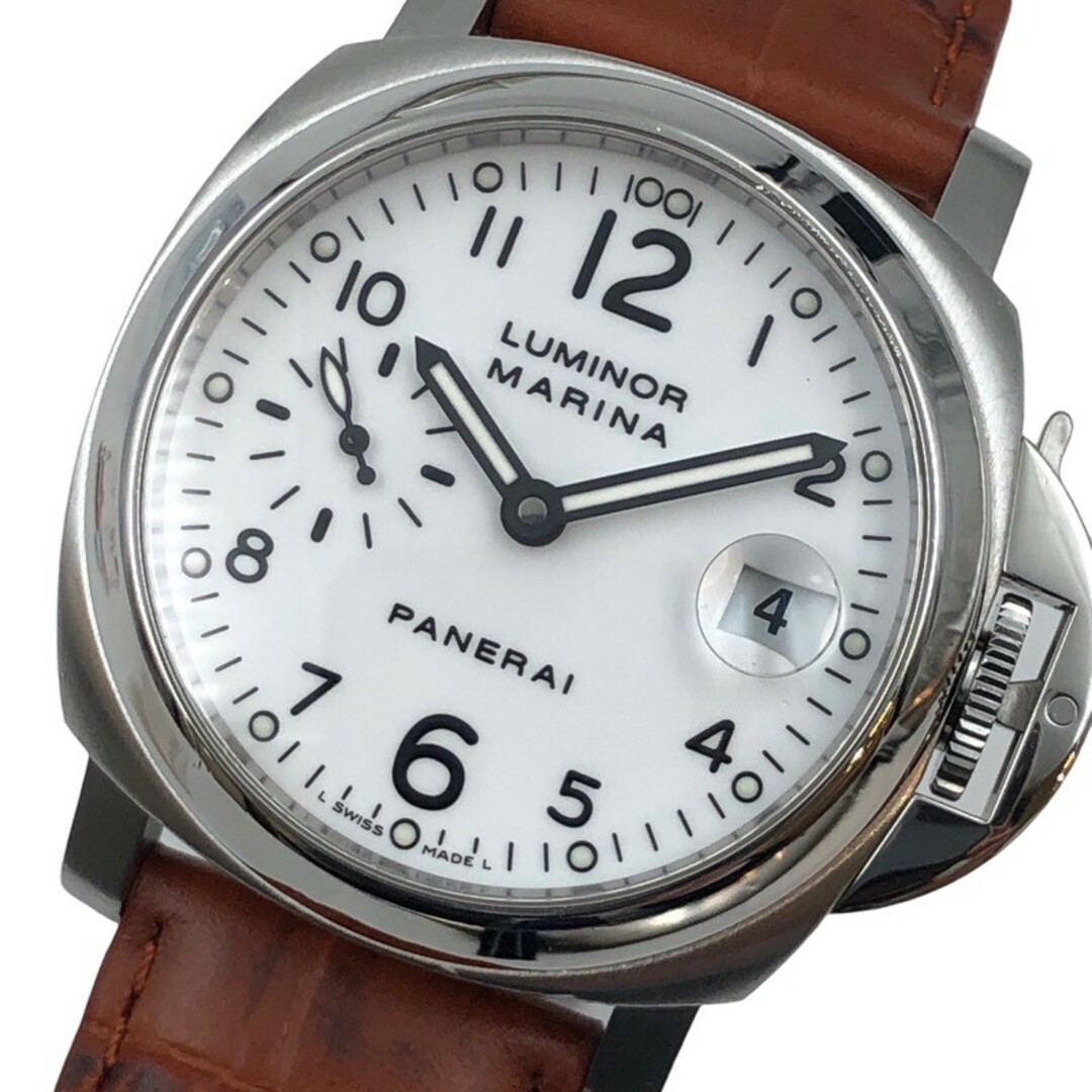 パネライ PANERAI ルミノールマリーナ PAM00049 SS×レザー 自動巻き メンズ 腕時計