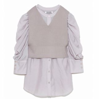 スナイデル(SNIDEL)のSNIDEL♡ ニットベストセットブラウス(シャツ/ブラウス(長袖/七分))