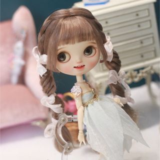 ブライス ウィッグ モヘアウィッグ 海外作家 ポップマートブライス 三つ編み(人形)